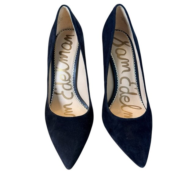 Sam Edelman Women’s Danna Pointed Toe Heel Black Suede Size 10 - Picture 4 of 6